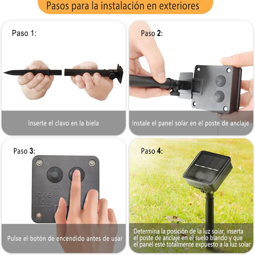 Corda de Luzes LED Solar EcoLight – 10 metros