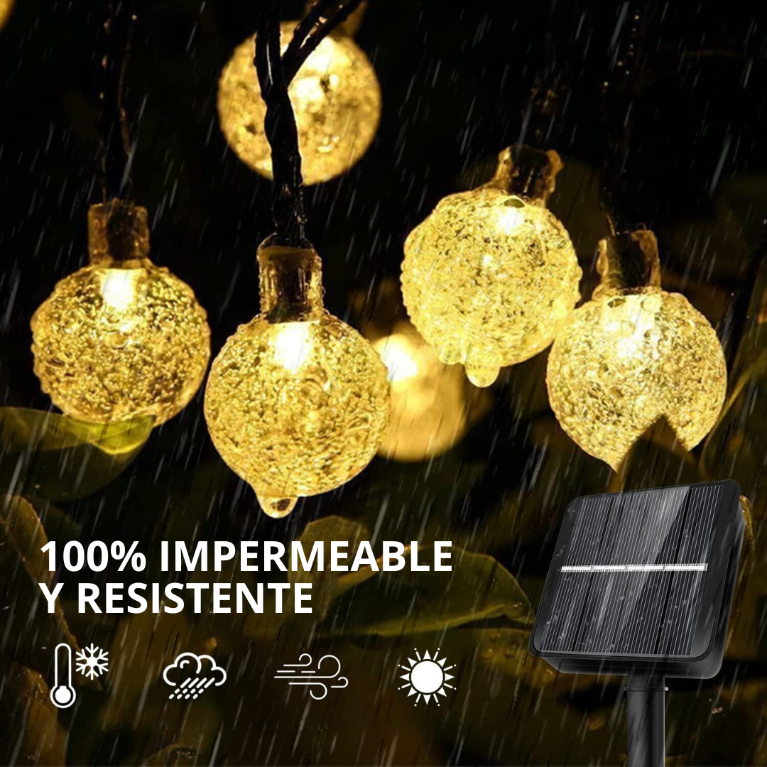 Luzes solares de corda com 20 LEDs (6 metros)