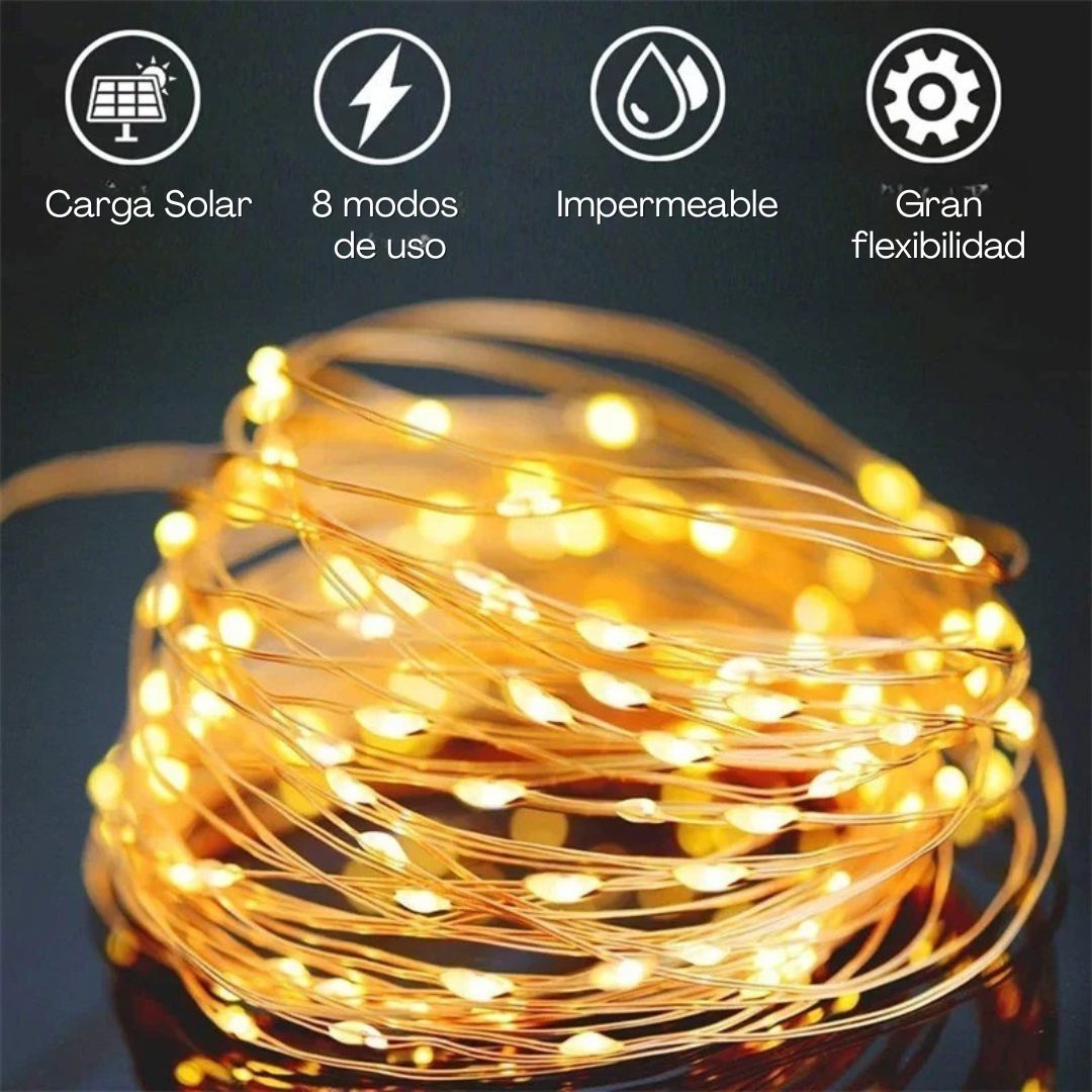 Corda de Luzes LED Solar EcoLight – 10 metros