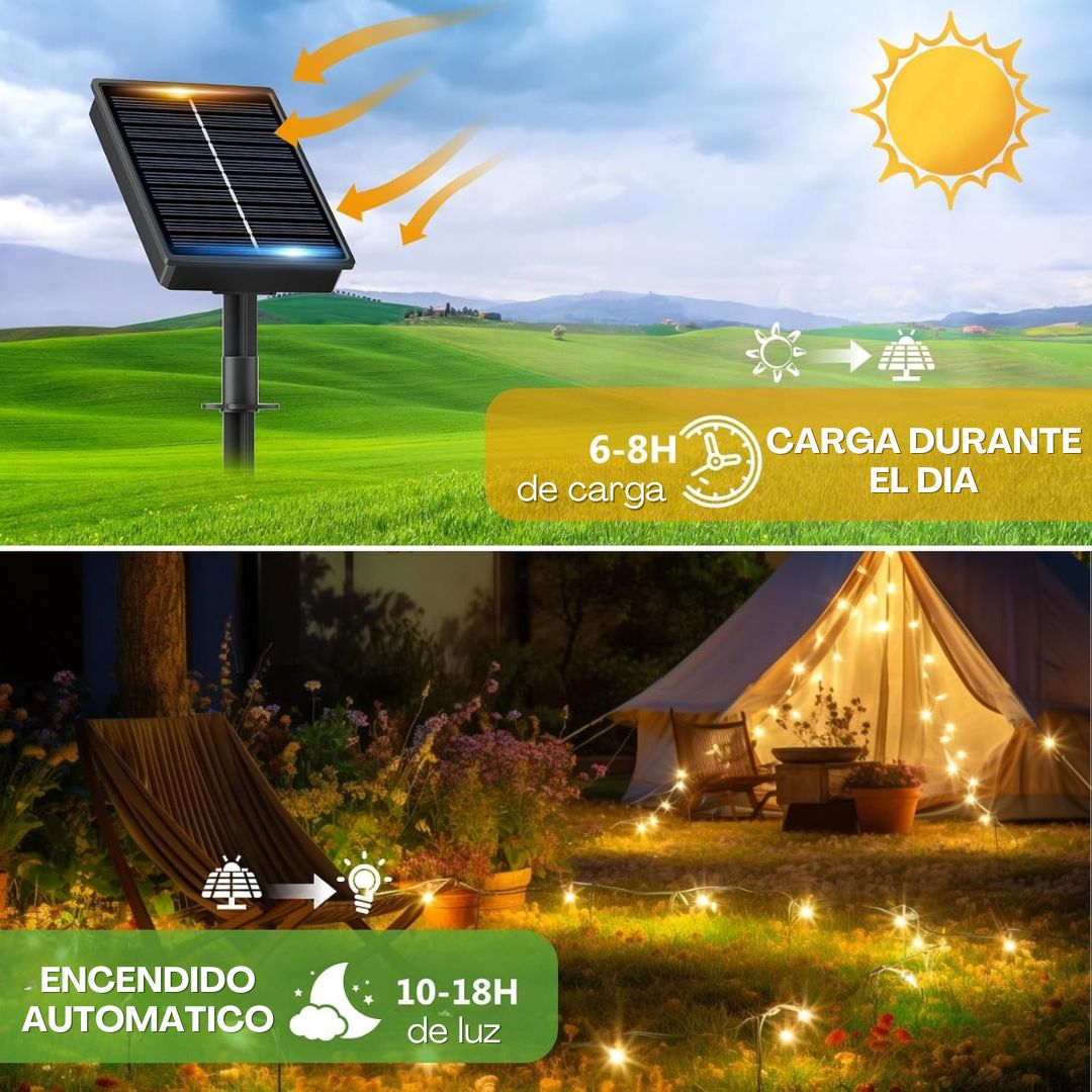 Corda de Luzes LED Solar EcoLight – 10 metros