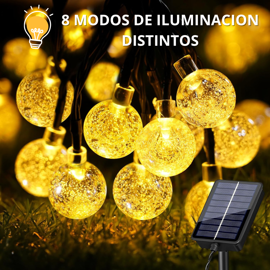 Luzes solares de corda com 20 LEDs (6 metros)