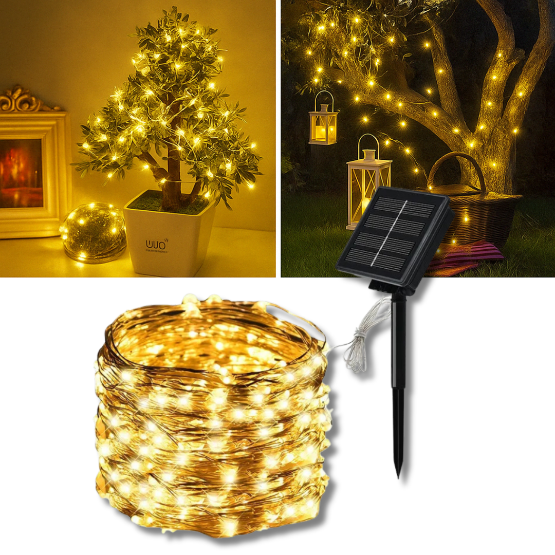 Corda de Luzes LED Solar EcoLight – 10 metros