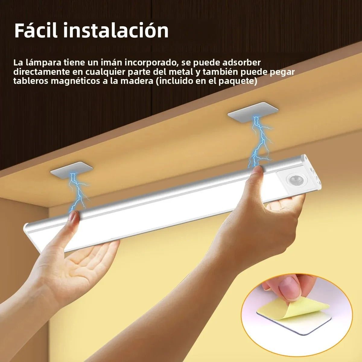 Barra LED con sensor de movimiento 30 cm