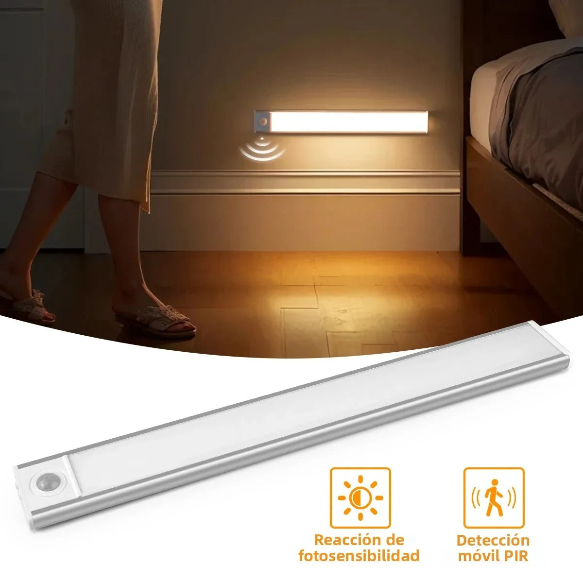 Barra LED con sensor de movimiento 30 cm