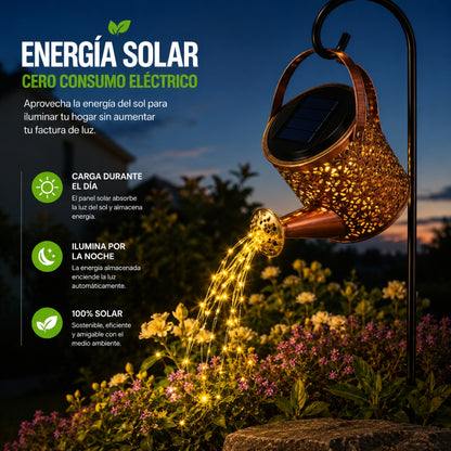 Regadera Solar LED Cascada de Luz Mágica