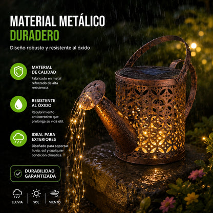 Regadera Solar LED Cascada de Luz Mágica