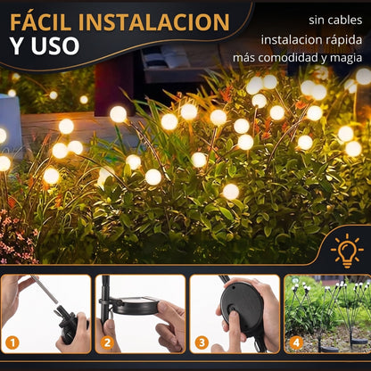 Luciérnagas con 6 Luces LED solares