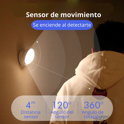 Luz  LED 360º con sensor de movimiento