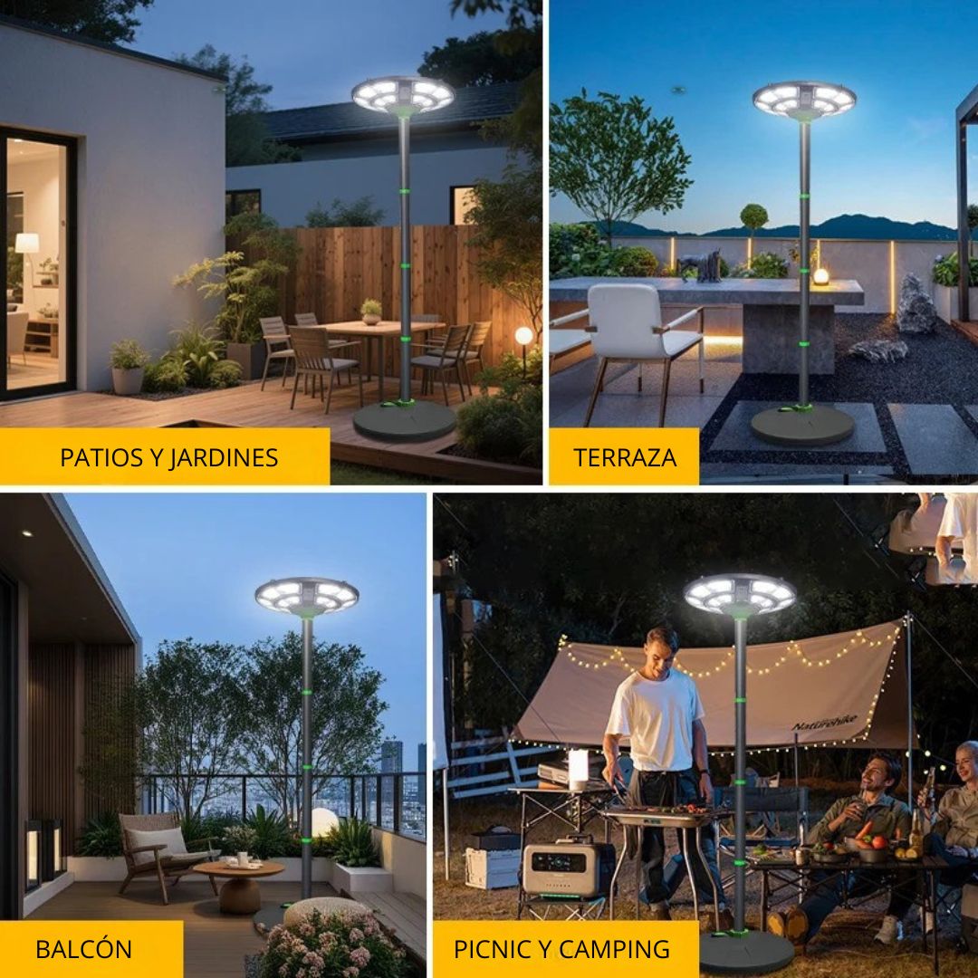 SolarNova 360 Elite: El Faro Inteligente para Exteriores