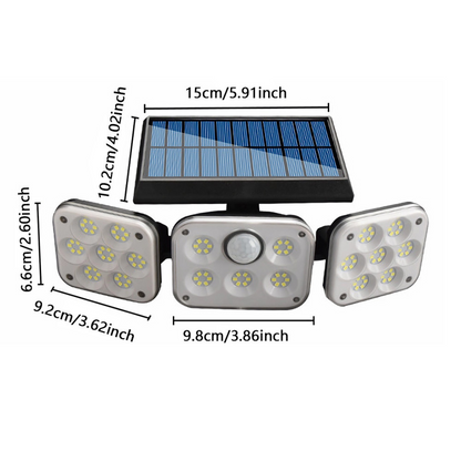 Lampara LED Solar Ajustable Pared