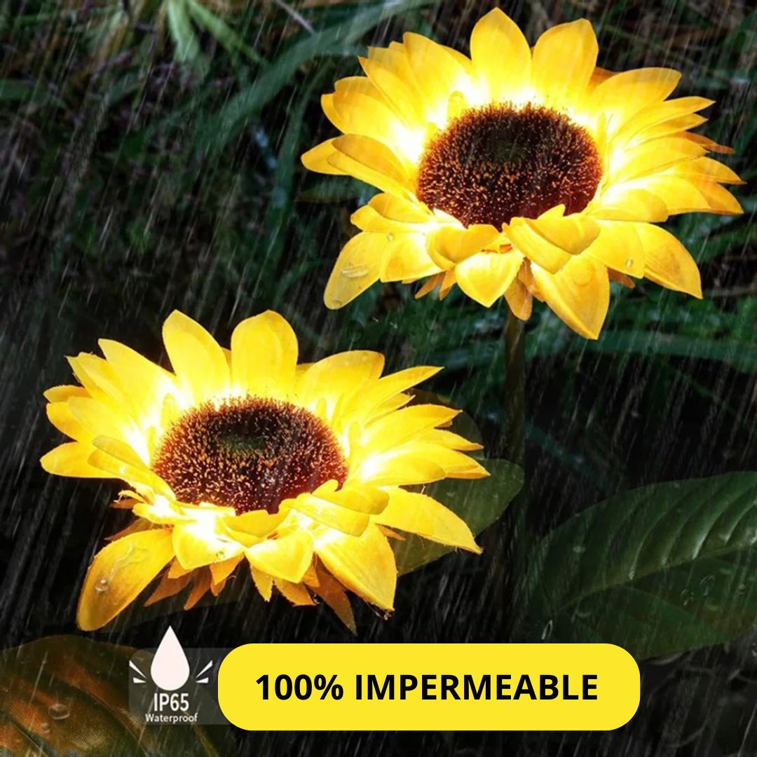 Girasoles Led con carga Solar (3 Cabezas)