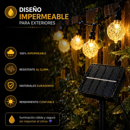 Guirnaldas Solares con 50 Leds (9 metros)